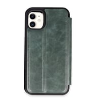 Apple iPhone 11 Kılıf Flip Cover - Koyu Yeşil