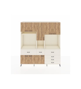 Hyperion Dolap 10 Raflı 6 Çekmeceli 8 Kapaklı 220x44x243 Aytaşı-Çam/Aytaşı