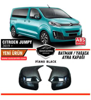 Citroen Jumpy 2019 Sonrası Uyumlu Batman Yarasa Ayna Kapağı Piano Black ABS Plastik Sağ Sol Takım