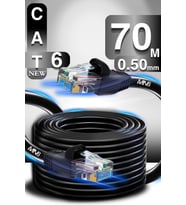 MN6 M106 70 Metre Internet Kablosu/utp 0.50mm Cat6 Iki Kat Korumalı/iç Dış Mekan/70 M Ethernet Kablosu