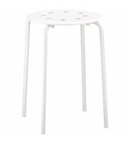 Tabure,Beyaz IKEA Genişlik 40Cm Beyaz Renk Yuvarlak Tabure