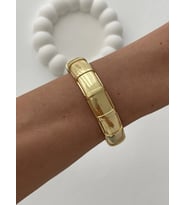 Özel Seri Geometrik Tasarım Gold Kelepçe Bileklik