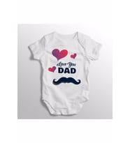 Love You Dad Yazılı Baskılı Bebek Zıbını