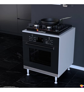 Eliusta Vera 60 cm Ankastre Fırın ve Ocak Altı Modülü Beyaz Mutfak Dolabı 60x76x56 cm