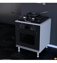 Eliusta Vera 60 cm Ankastre Fırın ve Ocak Altı Modülü Beyaz Mutfak Dolabı 60x76x56 cm