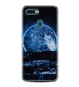 Oppo A5S A15 A16 A54 A55 A73 A74 Kılıf Desemli Silikon Mavi Gece 1605