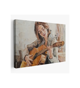 Gitar Çalan Kız Duvar Tablosu-1241