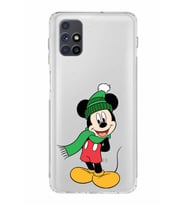 Samsung Galaxy M51  Kamera Korumalı Kapak Mickey Mouse Tasarımlı  Şeffaf  Kılıf