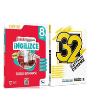 Sınav Yayınları 8. Sınıf İngilizce Soru Bankası ve Pruva 32 Haftalık Deneme Seti 2 Kitap
