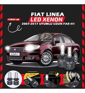 Fiat Linea 2007-2017 Uzun Far Uyumlu Şimşek Etkili Led Xenon Premium Series H1