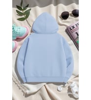 Unisex CHERRY Tasarım Basklı Sweatshirt (Bebek Mavisi)