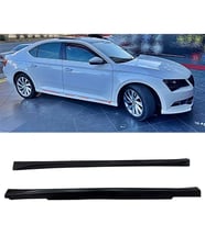 Skoda Superb Aero Yan Marşpiyel Seti Mat Siyah Plastik 2 Adet 2015 2016 2017 2018 2019