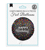 18" Folyo Balon -Happy Birthday -Confetti
