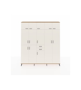 Arges Gardrop 10 Raflı 2 Çekmeceli 3 Askılı 220x30x243 Çam-Aytaşı