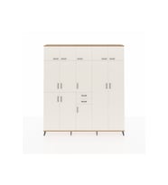 Arges Gardrop 10 Raflı 2 Çekmeceli 3 Askılı 220x30x243 Çam-Aytaşı