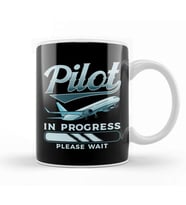 Funny Pilot In Progress Please Wait Airplane Pilot Kupa Bardak Porselen