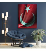 Kişiye Özel Türk Bayrağı  Tasarımlı Yeni İş Hediyesi Kanvas Tablo 30x50 cm
