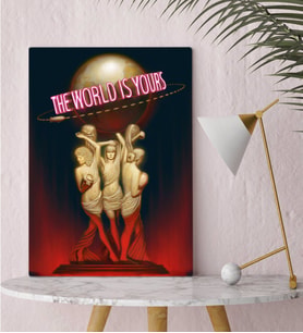 BK Gift The World Is Yours Tasarımlı Kanvas Tablo-1