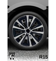 Hyundai Accent 15 İnç Jant Kapağı (4 ADET) Siyah Gri C121