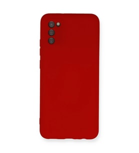 Samsung Galaxy A03s Kılıf Nano İçi Kadife Silikon - Kırmızı
