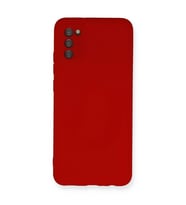 Samsung Galaxy A03s Kılıf Nano İçi Kadife Silikon - Kırmızı