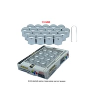 Bijon Kapağı Düz 19 Mm Krom 20 Li Set