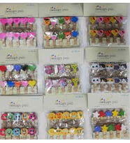10'Lu Şekilli Ahşap Mandallar 3.5Cm (10'Lu Set-10 Paket)