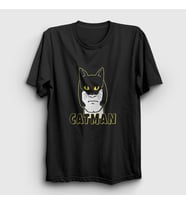 Presmono Unisex Siyah Catman Kedi T-Shirt 396038tt