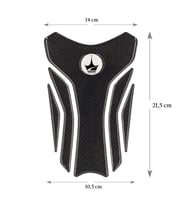 Grippatch Yamaha, BMW, Honda ile Uyumlu Universal 6D Karbon Tank Pad GC07