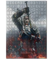 Cakapuzzle Witcher Hayran Sanatı Görseli Puzzle Yapboz MDF (Ahşap) (120 Parça)