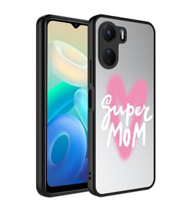 Vivo Y16 Kılıf Aynalı Desenli Kamera Korumalı Parlak Mirror Kapak (Renksiz)