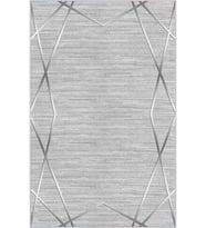 Eliana Home Baskılı, Yıkanabilir Kaymaz Taban Salon Halısı LNA1293 100x150 cm (Gri)