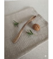 El yapımı ceviz kaşık (Ekru - Kahverengi)