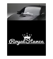 Royal Stance Oto Sticker Sticker Beyaz 55*18 Cm