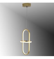 TT006-1-SR TT Aydınlatma Minyon Modeli Tekli Sarı Kaplama Led Avize (Beyaz)