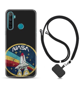Realme 5i 5 Pro 6i 7 Pro 8 Kılıf Boyun Askılı Silikon Nasa 1326