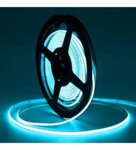 12 Volt 3 mm 400 Ledli Esnek Cob Şerit Turkuaz İç Mekan 5 Metre