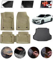 Honda Civic Sedan 2012-2016 Uyumlu Paspas Araca Özel Bagaj Havuzu MBS Bej