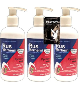 Playboy 3 Adet 250 ml Ceviz Sütlü & Cevizli Rus Merhemi Tüy Dökücü Krem + 1 Armağan Jel