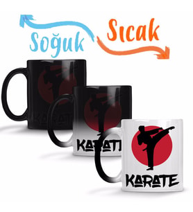 Karate Cool Martial Arts Sihirli Kupa Bardak Porselen