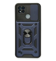 Realme C11 2021 Kılıf Pars Lens Yüzüklü Silikon - Lacivert