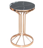 Brc 17883 Bufalo FİSKOS Siyah Mermer Desen Metal Rose Bakır Renk Kaplama El yapım