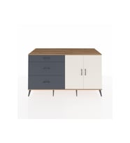 Kronos Konsol 2 Raflı 3 Çekmeceli 2 Kapaklı 176x59x99 Çam-Aytaşı/Antrasit