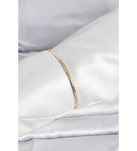 CM 14K Gold Renk Yassı Zincir Model Kadın Bileklik - TJ-BB8291