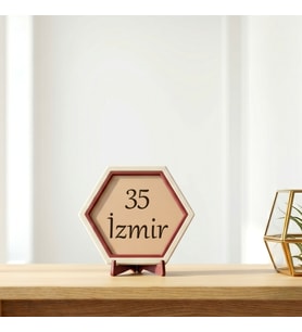 35 İzmir Temalı Minimalist Dekoratif Obje Modern ve Estetik Yaşam Alanı Dokunuşu 10x10 cm Ev ve Ofis