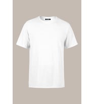 COMEOR Erkek Beyaz Slim Fit Pamuklu Kısa Kollu Bisiklet Yaka T-shirt