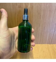 100Ml Yeşil Cam Damlalıklı Şişe , Gümüş Metal Kapak , 100 Cc Yeşil Cam Damlalıklı Şişe x 6 Adet