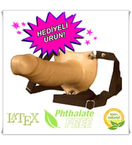 İçi boş belden bağlamalı protez penis kayganlaştırıcı hediyeli