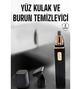 Mey İthalat® Seyahat Tipi Mini Taşınabilir Siyah Burun Kulak Yanak Kıl ve Tüy Temizleme Makinesi
