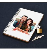 Sevgiliye Hediye Günlük Kadim İstanbul ve Aşkımız Karikatürlü Kilitli Anı Defteri